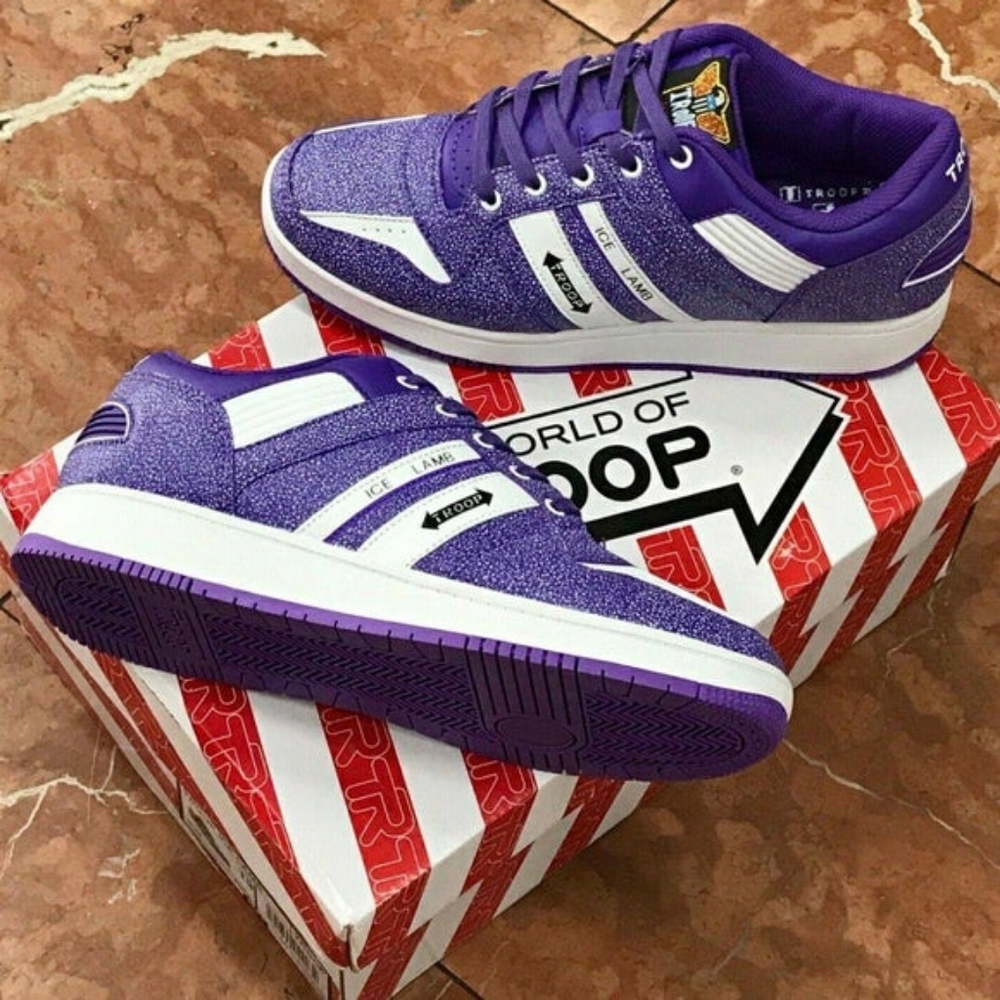 Men's Troop Ice Lamb Purple | White High-Top Sneakers NWT